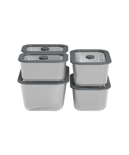 Food Preparation Storage Containers, 5-piece set, hi-res