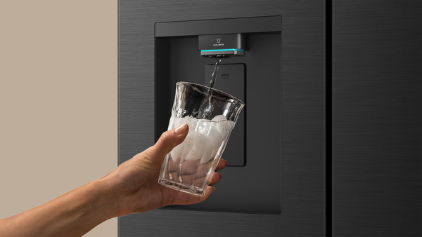 Cold water on tap, ice on hand