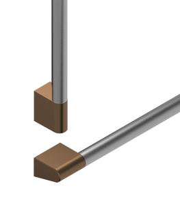Professional Round Flush Handle Kit for Integrated French Door, 36"