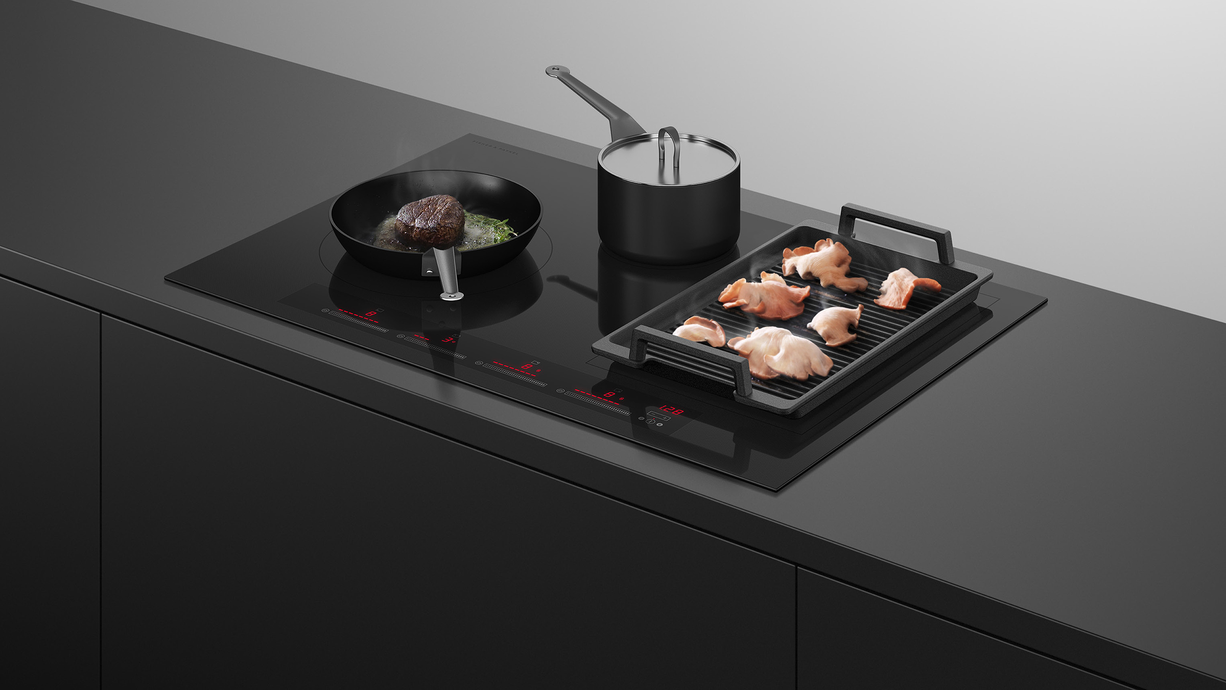 80cm Series 7 4 Zone Induction Cooktop, SmartZone - CI804ZDTB5