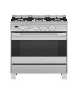 90cm Series 7<br>Contemporary Dual Fuel 5 Burner Freestanding Cooker