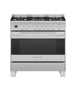 90cm Series 9<br>Contemporary 5 Burner Dual Fuel Pyrolytic Freestanding Cooker