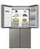 601L 600 Series Quad Door Refrigerator Freezer, Ice & Water, Plumbed, In-door gallery image 9.0