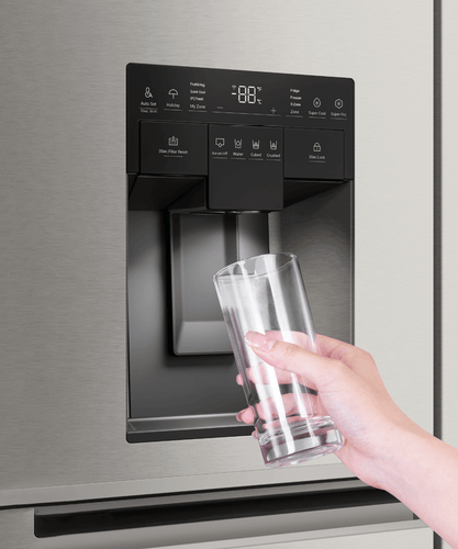 601L 600 Series Quad Door Refrigerator Freezer, Ice & Water